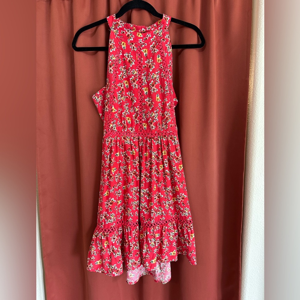 Sunday Mi Amor Backless Floral Red Dress Size S
